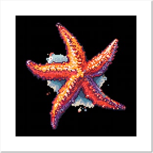 Pixelated Starfish Artistry Posters and Art